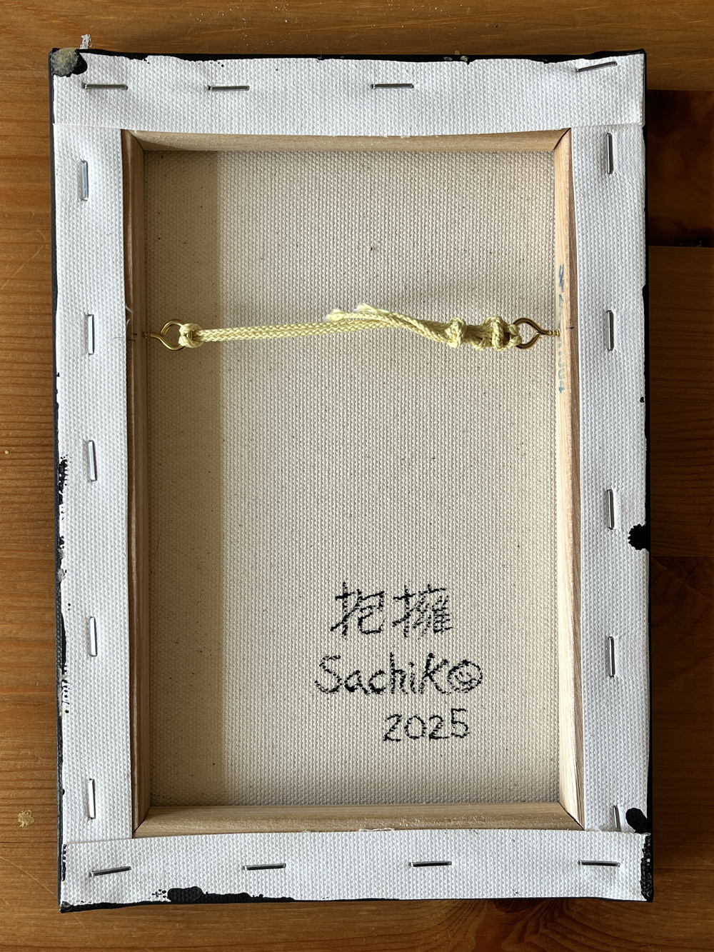 金線画×ステンシルアートシリーズ「抱擁」　