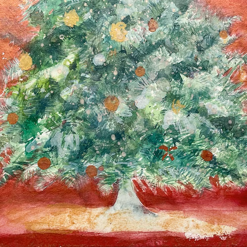 赤と金のクリスマスツリー