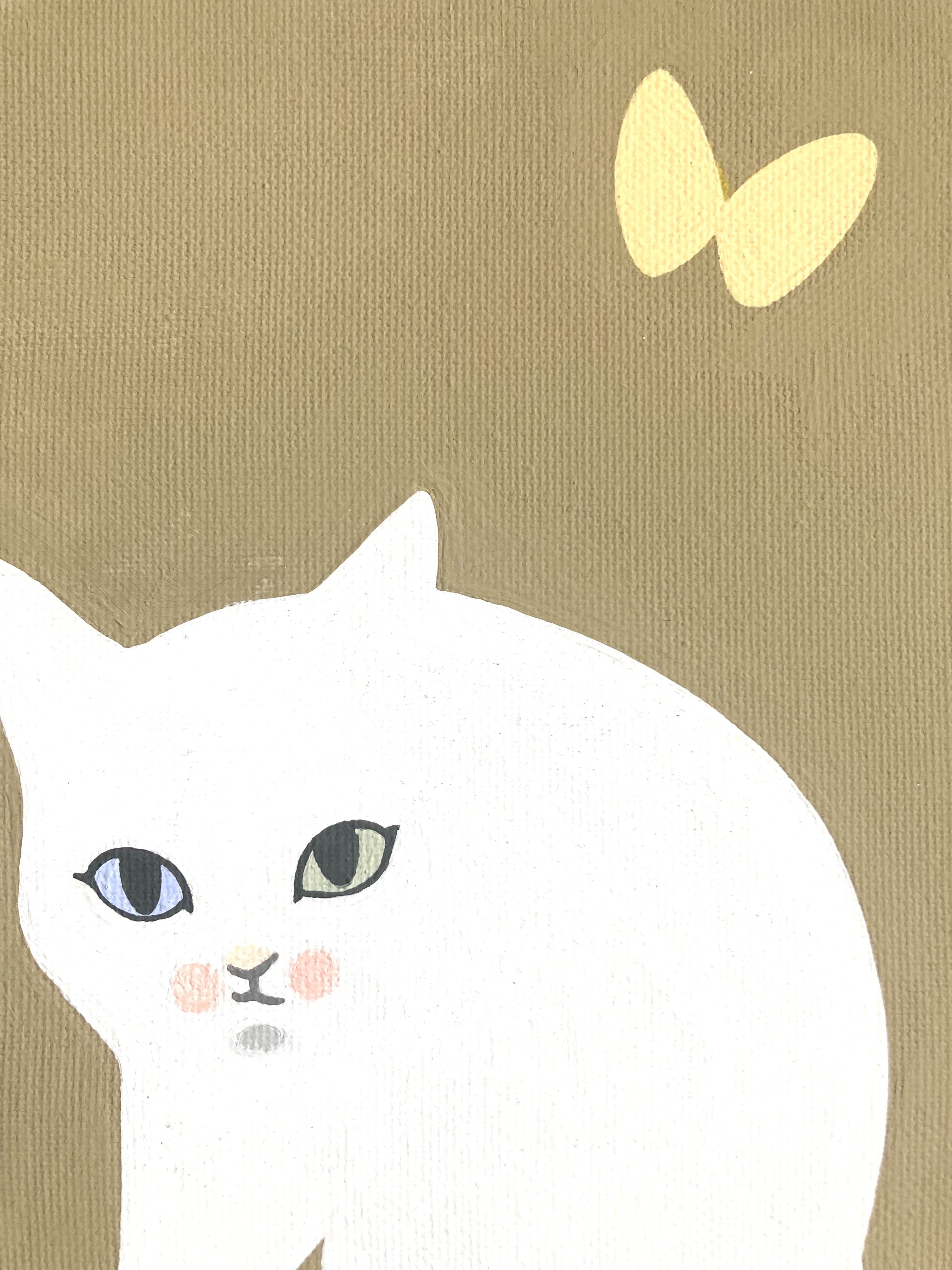 きいろいチョウとオッドアイのこ