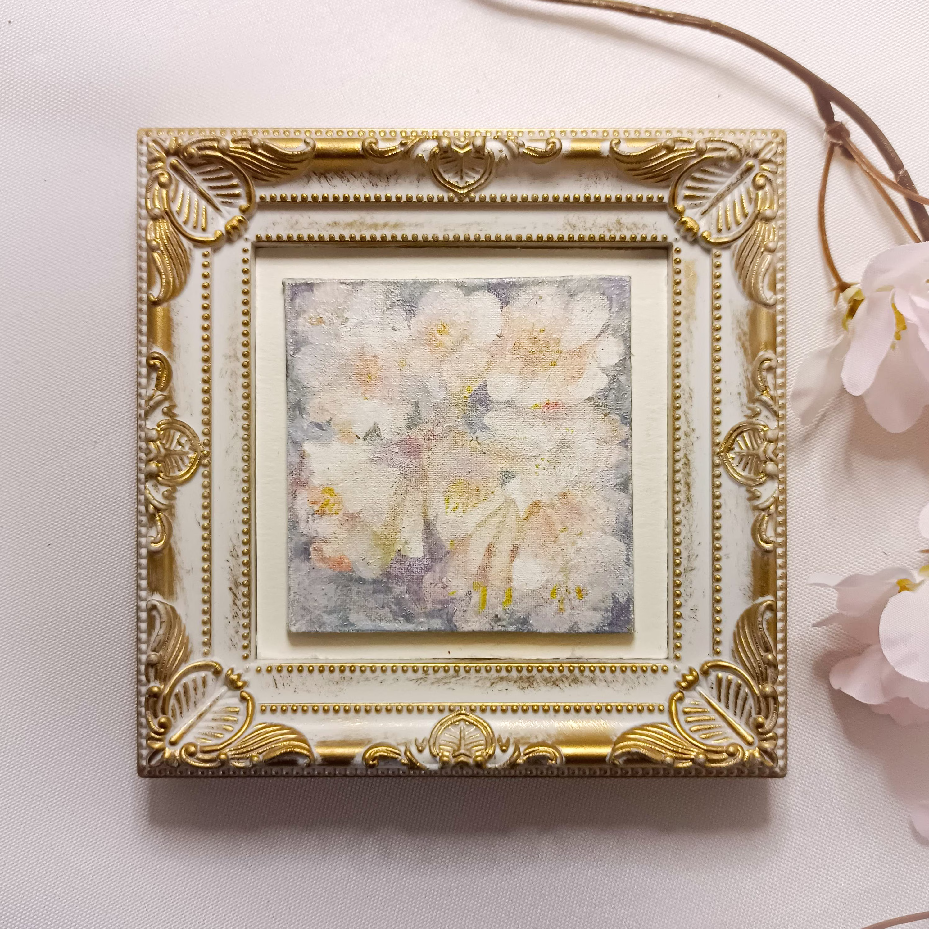 小さなフレームつきの桜/アンティーク