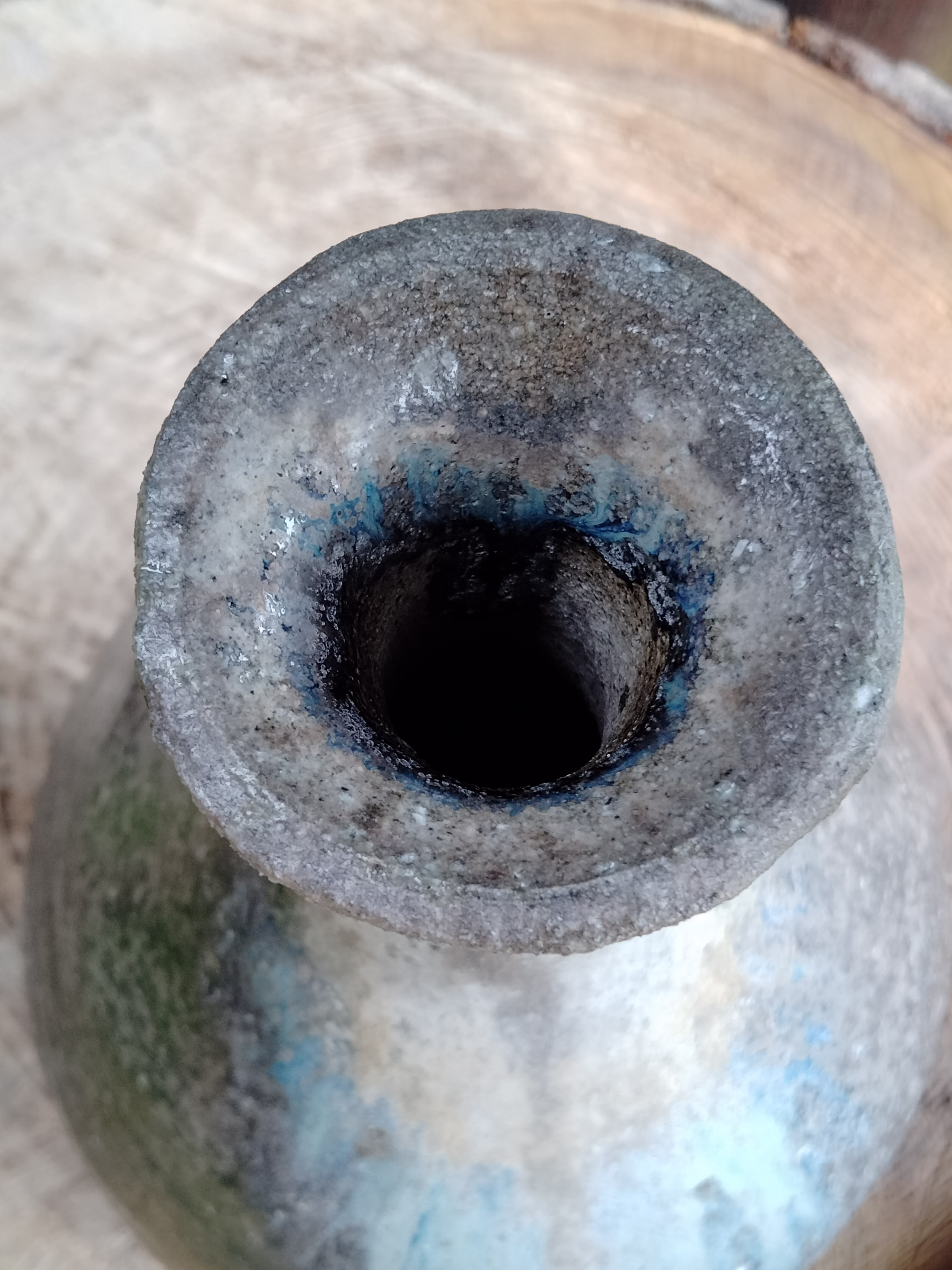 寒風須恵器　らっきょ花生