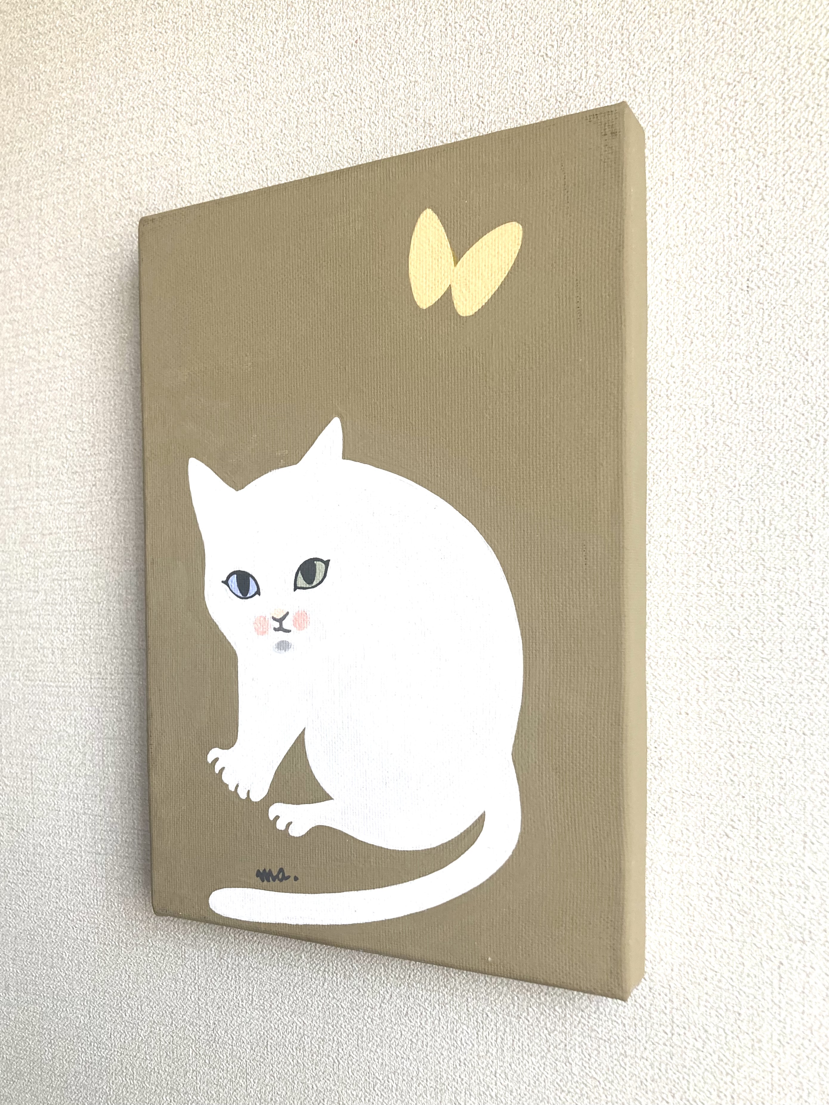 きいろいチョウとオッドアイのこ