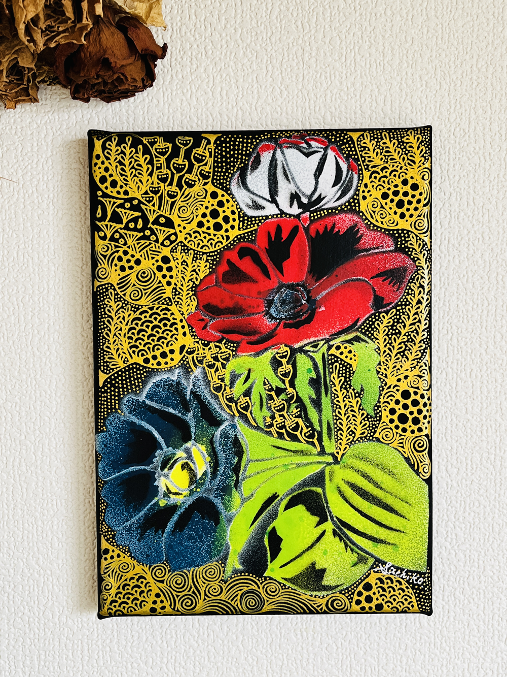 金線画×ステンシルアートシリーズ「バイラ」-bailar-