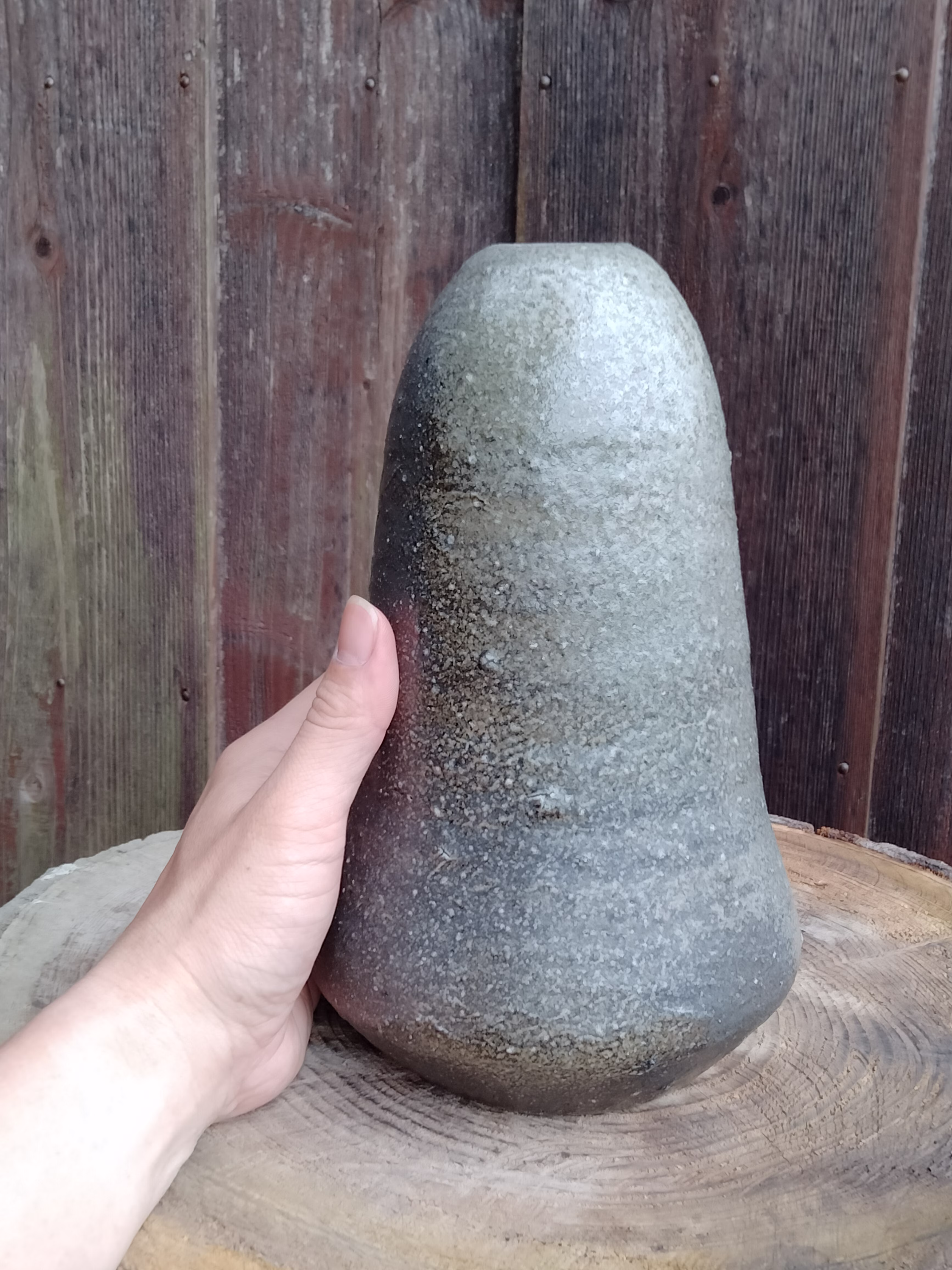 寒風須恵器　花器