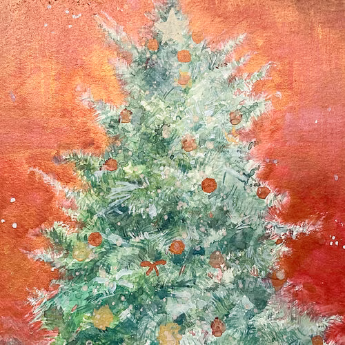 赤と金のクリスマスツリー