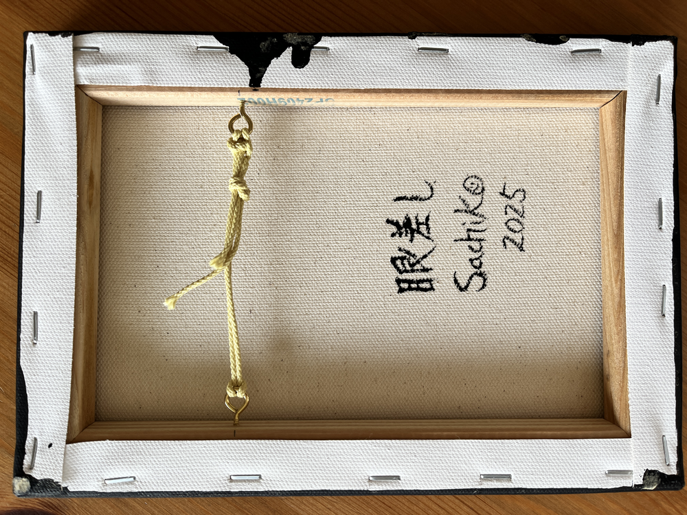 金線画×ステンシルアートシリーズ「眼差し」Lion ver.