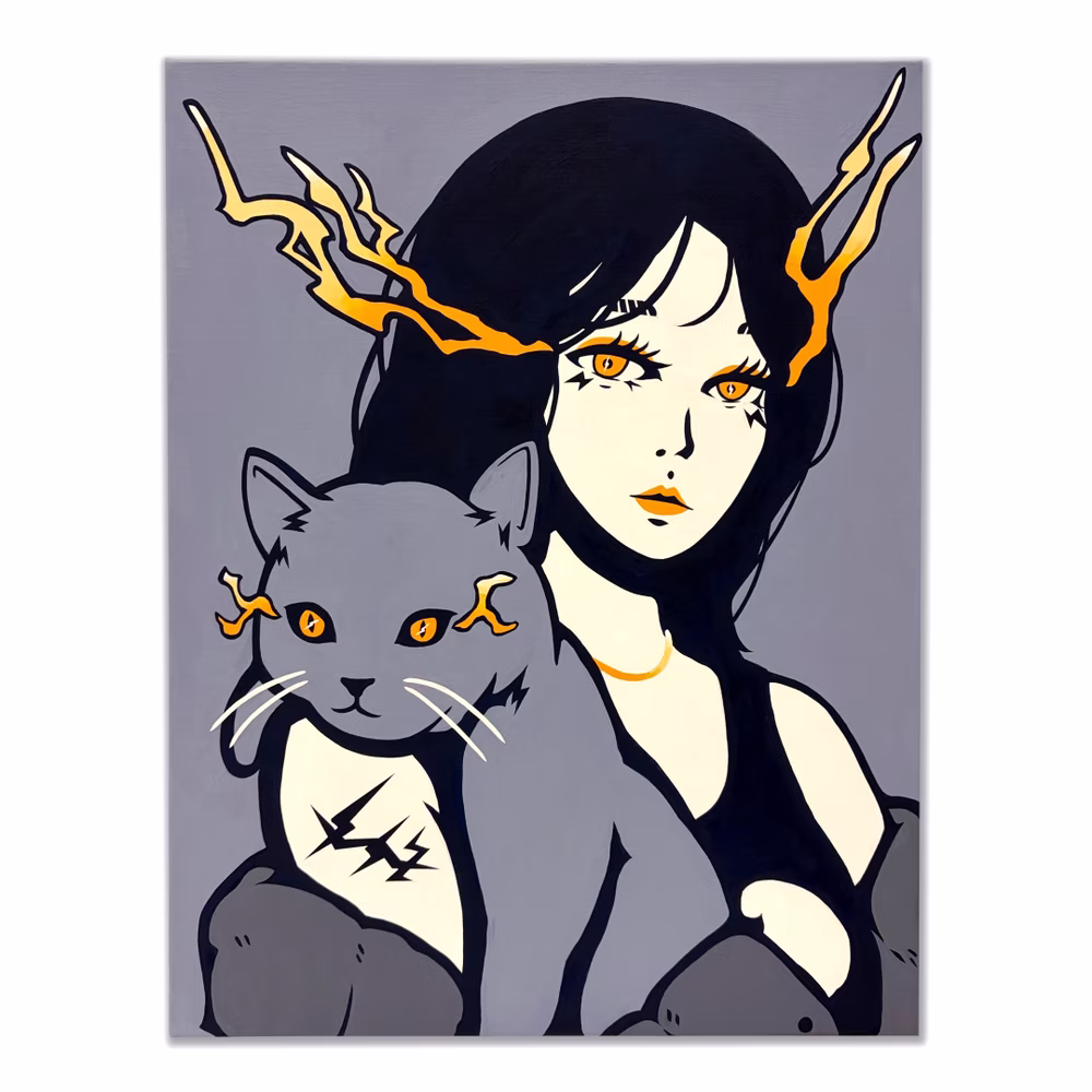 Spark Lady - with Cat