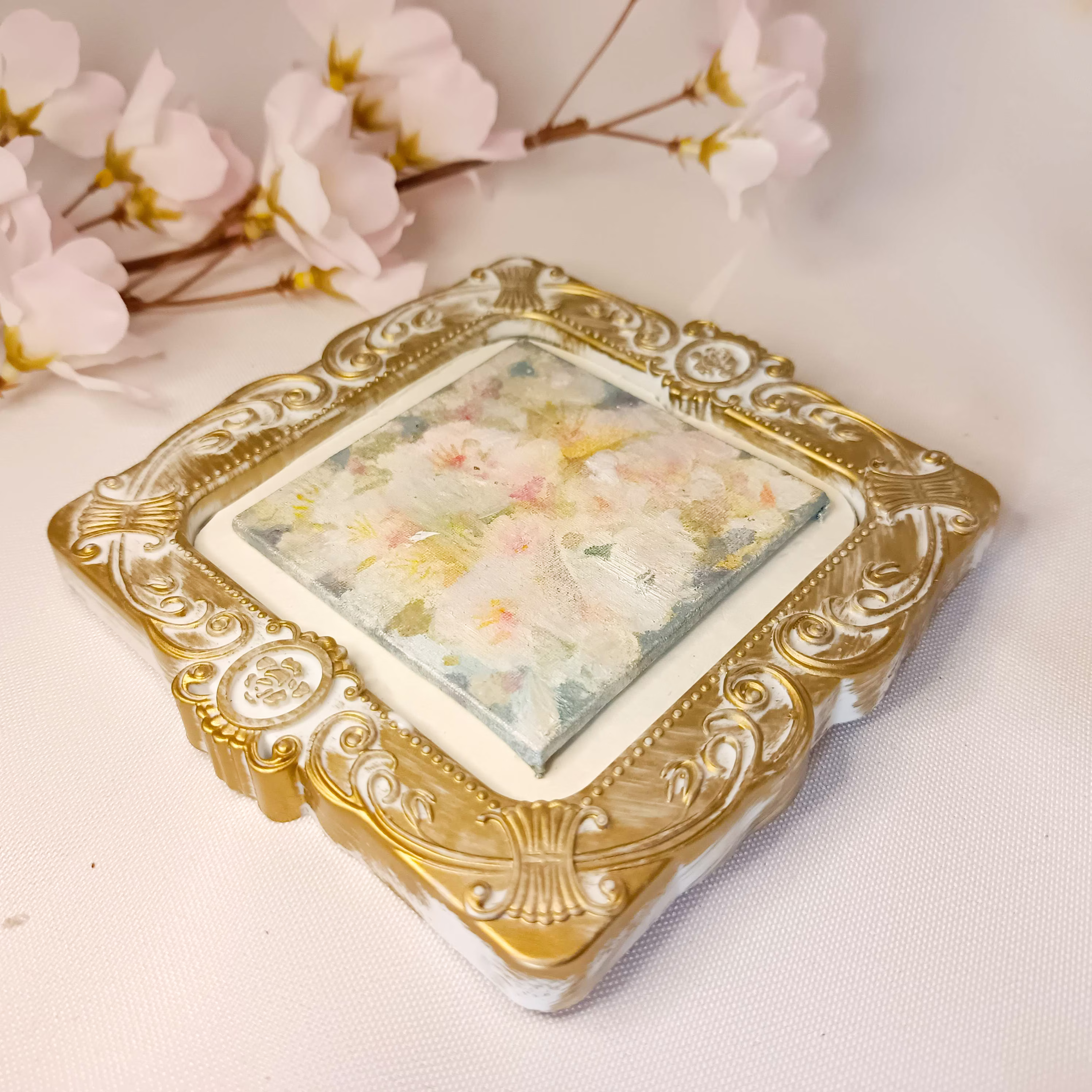 小さなフレームつきの桜/アンティーク