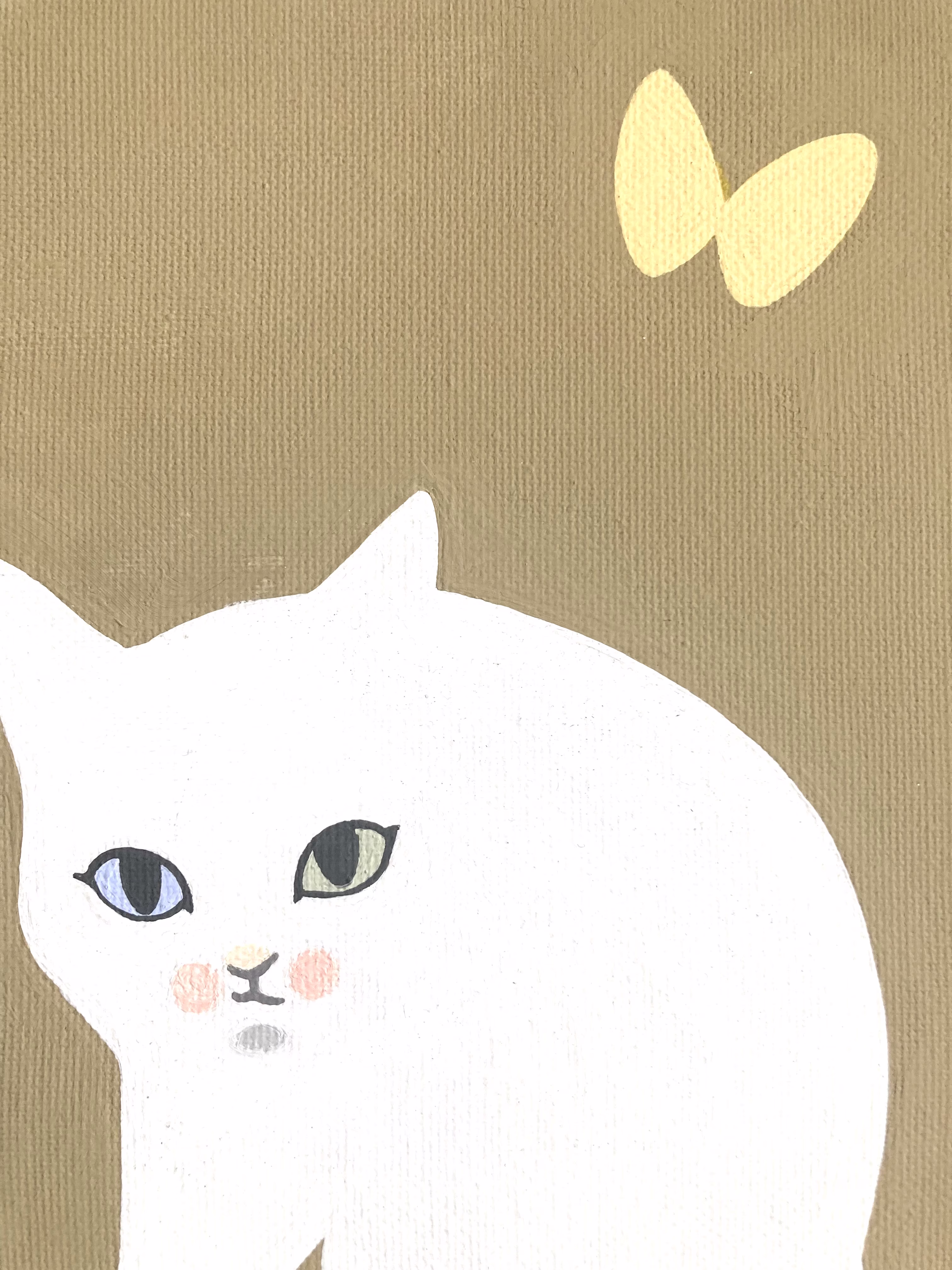 きいろいチョウとオッドアイのこ