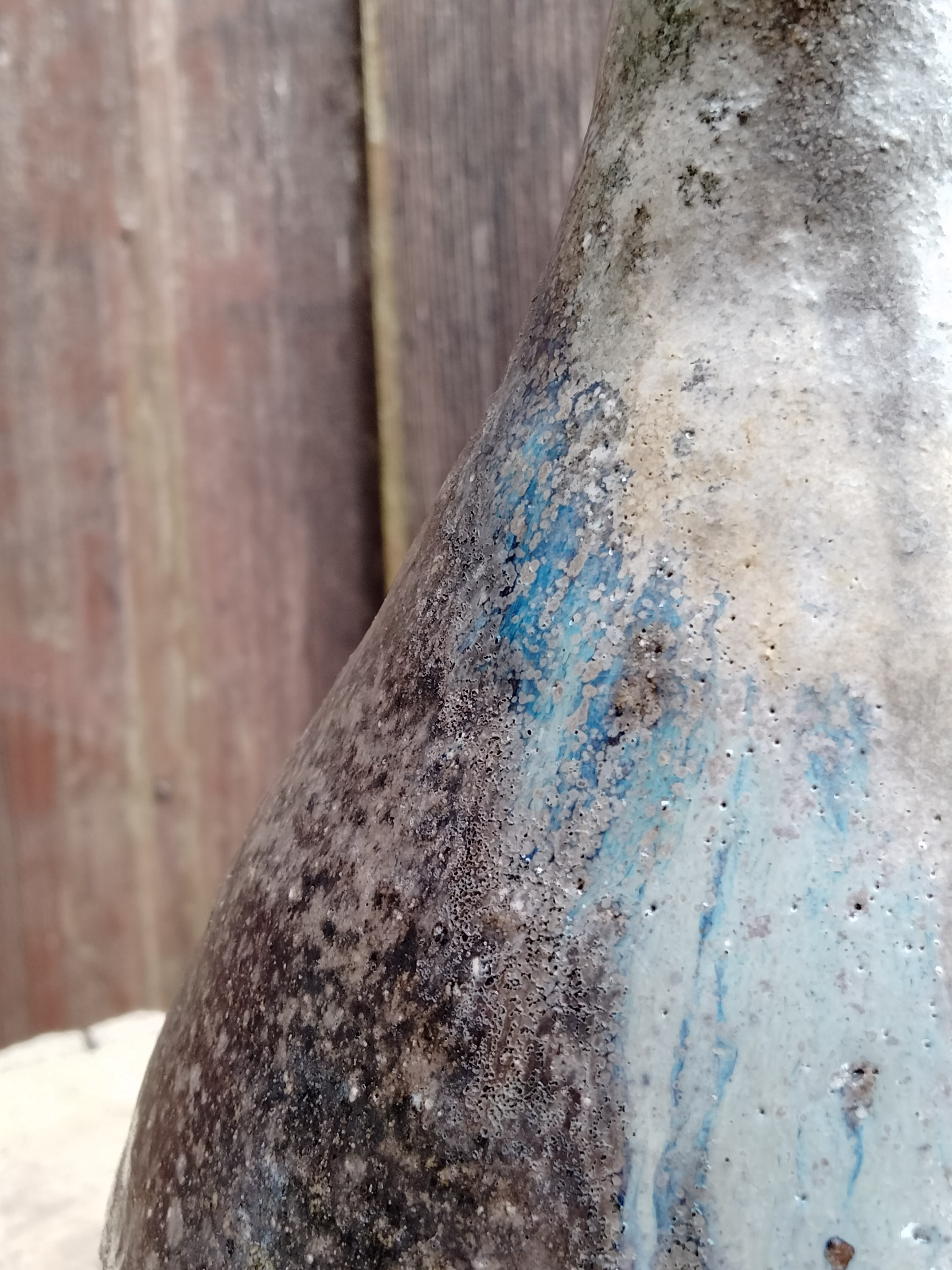 寒風須恵器　らっきょ花生