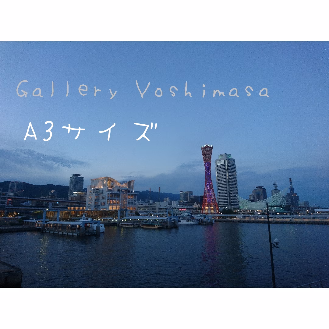 みなと神戸に咲く華 「夕夜景」 A3サイズ光沢写真 写真のみ