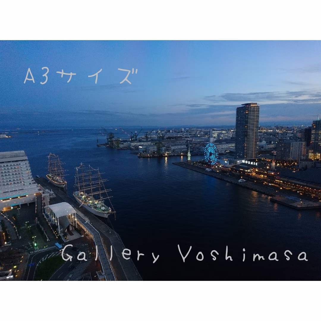 みなと神戸に咲く華 「夕夜景」 A3サイズ光沢写真 写真のみ
