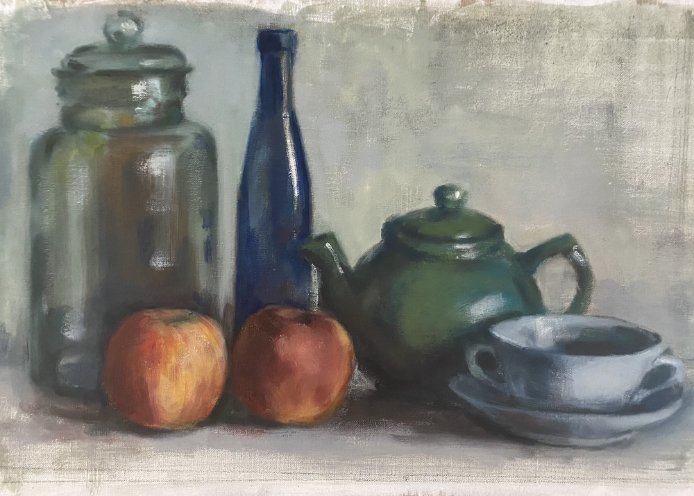 油絵、静物